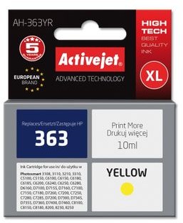 ActiveJet Tusz AH-363YR zamiennik HP 363 C8773EE Premium 10 ml żółty AH-363YR