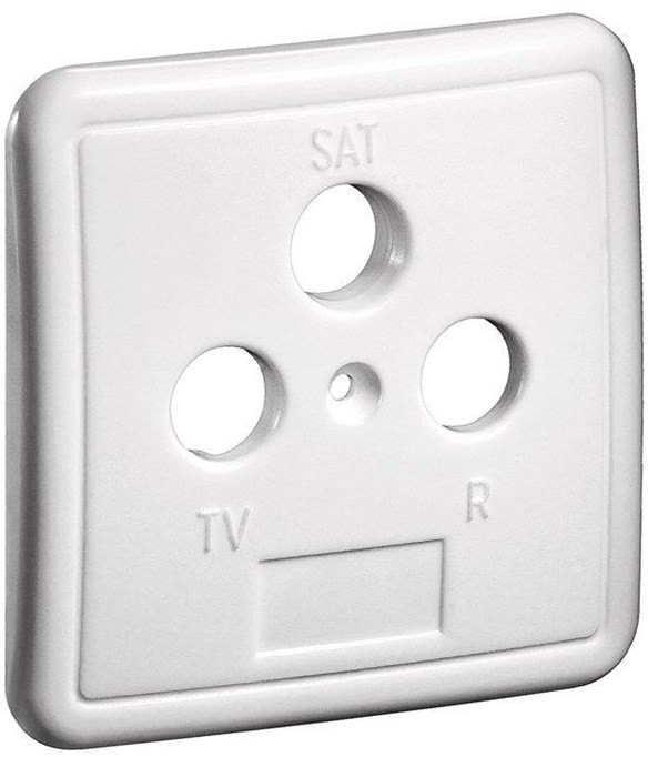 Pro Pro 3 holes cover plate for antenna wall sockets white 4040849670510