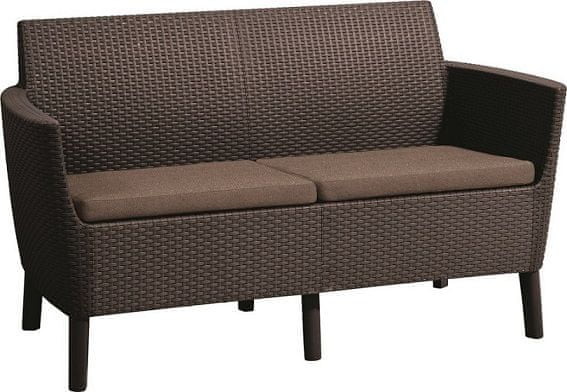 Keter Kanapa SALEMO 2 seater sofa brązowa