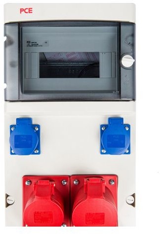 PCE Polska sp. z o.o. Rozdzielnica stacjonarna STAR 32A/5P 16A/5P 2xGS bez zabezpieczeń IP44 9016830W