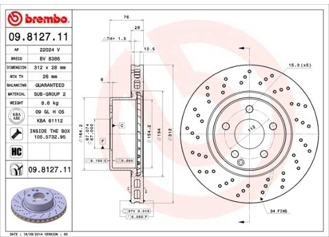 BREMBO 09.8127.11