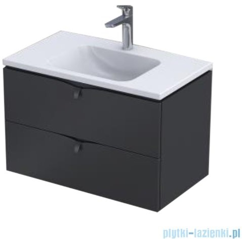 Oristo Siena szafka podumywalkowa wisząca 80x50x46 czarny mat OR45-SD2S-80-8 |