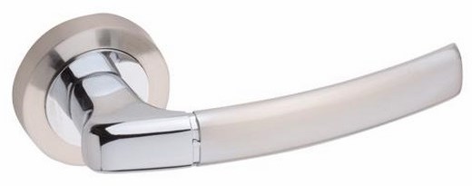 Gamet Klamka drzwiowa Carino okrągły szyld nikiel szczotkowany/chrom