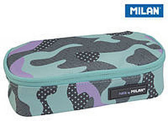 MILAN Piórnik owalny TURQUOISE CAMOUFLAGE