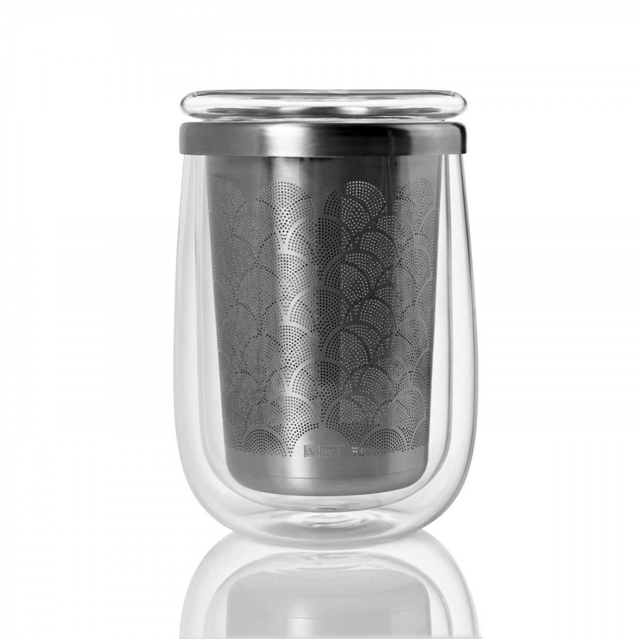 AdHoc Szklanka z filtrem do herbaty FUSION GLASS AH-TF20