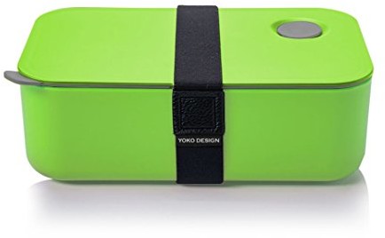 YOKO DESIGN Yoko wzornictwo 1388 pudełko na drugie śniadanie jest hermetycznie tworzywo sztuczne Zielony 19 x 6,5 x 12 cm 1388