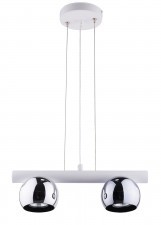 Sigma Hippo lampa wisząca 2-punktowa biała/chrom 33125 33125
