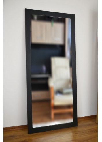 Łukasz Ochwat Alfaram Lustro ścienne w czarnej matowej ramie 8003002, Lustro w ramie: 60x160