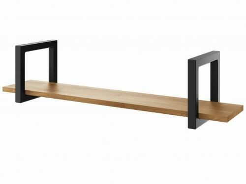 S&w Design Półka wisząca Industrial Loft D1 60-160cm Metal i Dąb PW10002020D