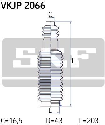 SKF Zestaw osłon, układ kierowniczy VKJP 2066
