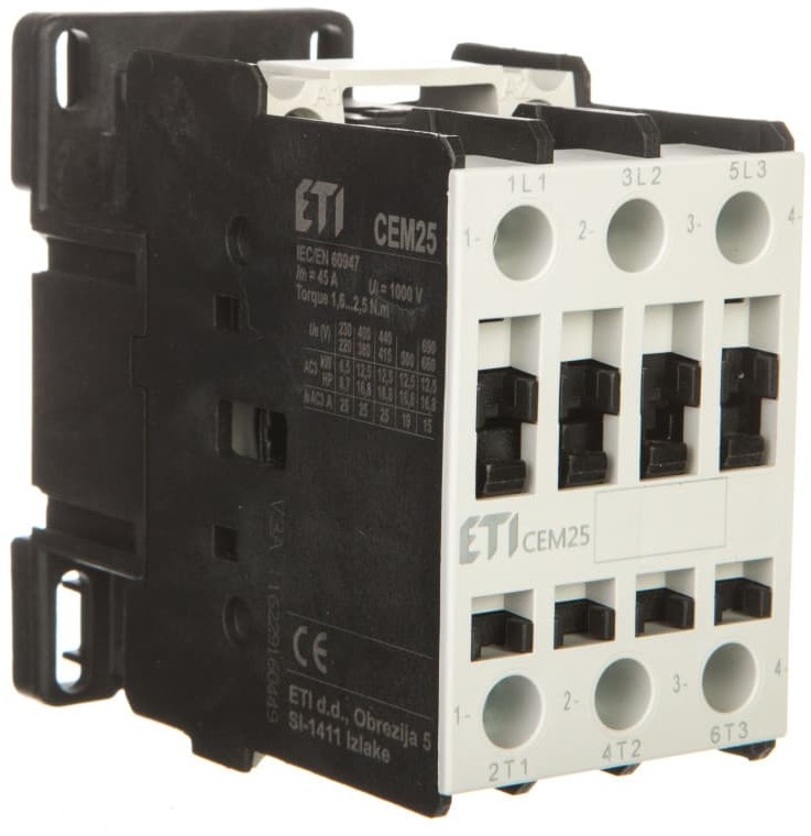 ETI POLAM Stycznik mocy 45A 24V AC CEM25.00-24V-50/60Hz 004645100 004645100