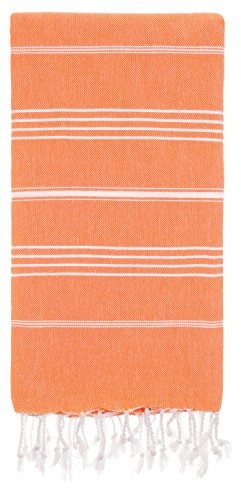 CACALA Cacala 100% czysta bawełna, luksusowy turecki ręczniki do rąk, Hammam  miękkie i delikatne dla skóry niemowląt  Super chłonny i szybkoschnący, pomarańczowy, 90 x 180 1011101074315010