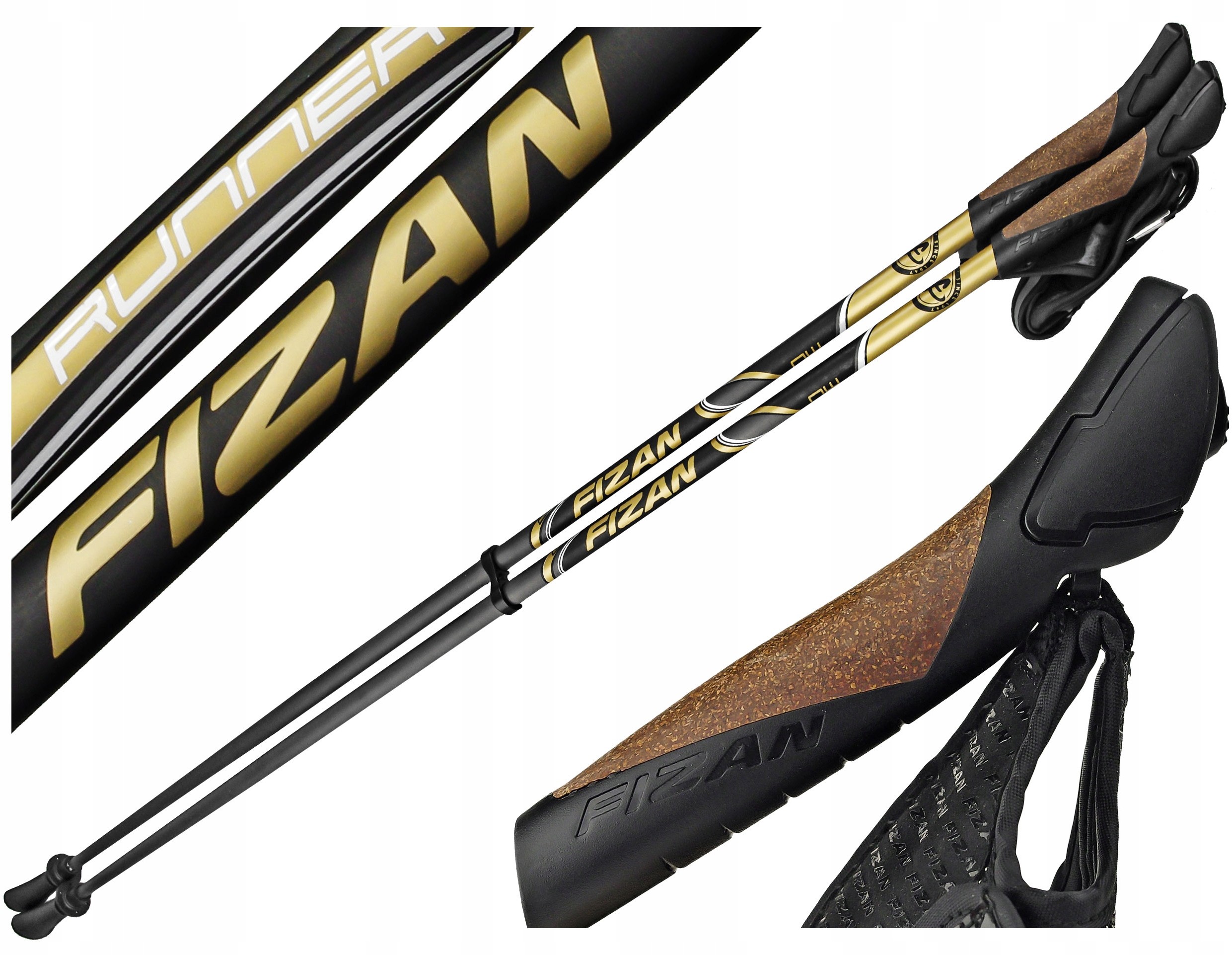 Fizan Kije Nordic Walking Runner Gold Carbon 105