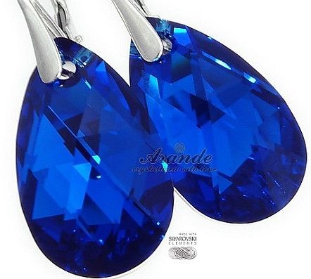 Swarovski Najnowsze Kolczyki Blue Comet Srebro