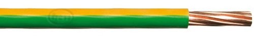 Bulk Hardware bh01518 6,0 MM jednoprzewodowe kabel podziemny 6491 X, 5 m, żółty/zielony/biały BH01518
