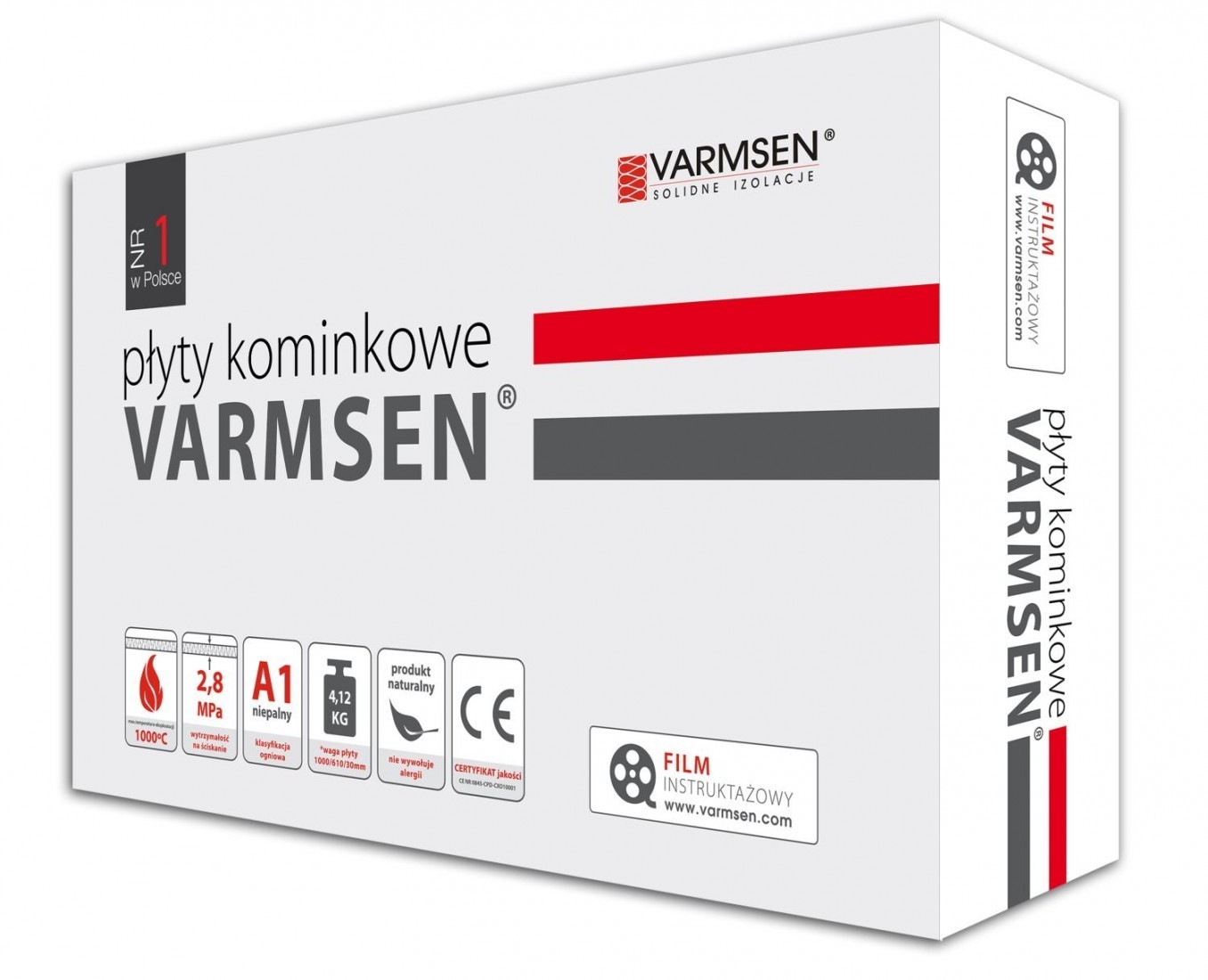 Varmsen Płyta kominkowa Varmsen Super Izol 1000x610x30 cm