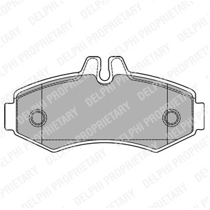 DELPHI Zestaw klocków hamulcowych, hamulce tarczowe LP1425