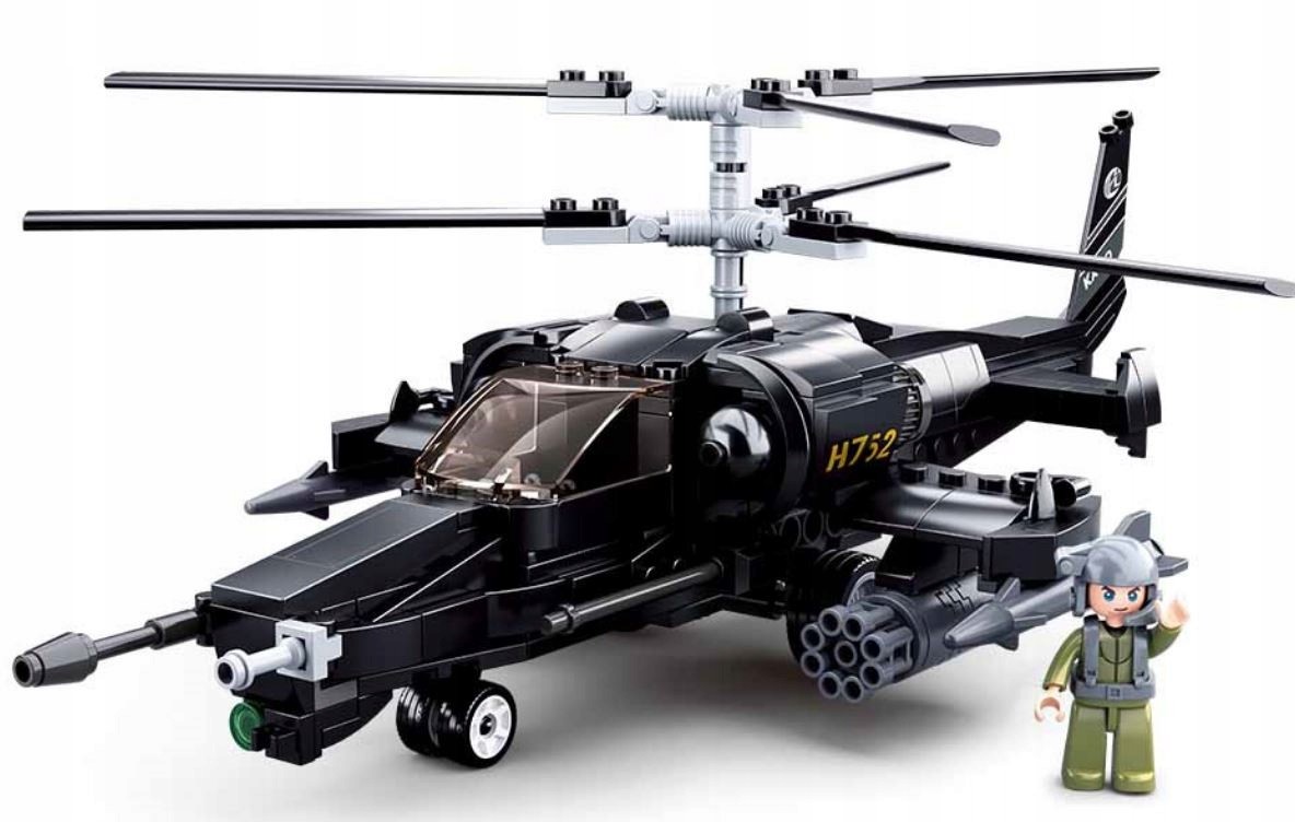 Sluban Klocki Helikopter KA50 Black Shark Wojsko