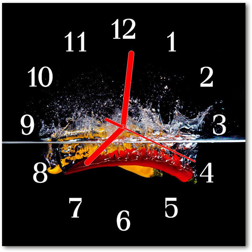 tulup pl Zegar ścienny kwadrat Papryczki Chilli 30x30cm