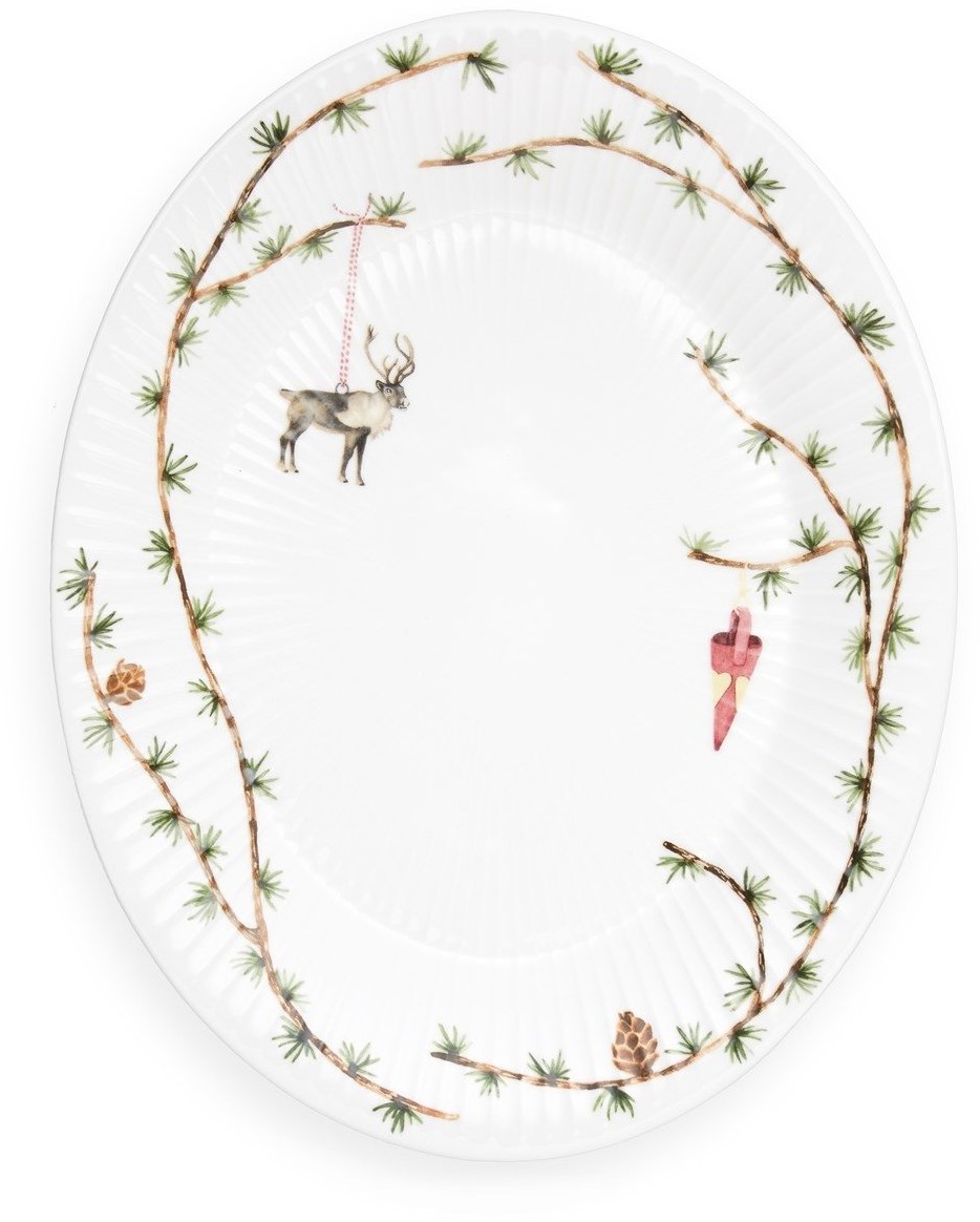 Kähler Kähler HAMMERSHI CHRISTMAS Półmisek Świąteczny 34 cm Owalny 693206