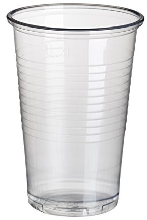Papstar 12149 jednorazowe kubki do picia, tworzywo sztuczne, przezroczysty, 7.10 x 52.50 x 7.10 cm 12149