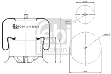 FEBI Mieszek, klimatyzacja FEBI 39854