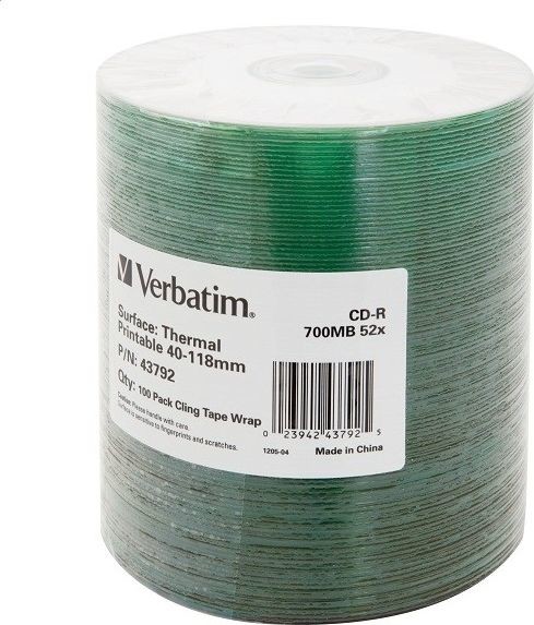 Verbatim CD-R 52X Bulk Thermal 43792