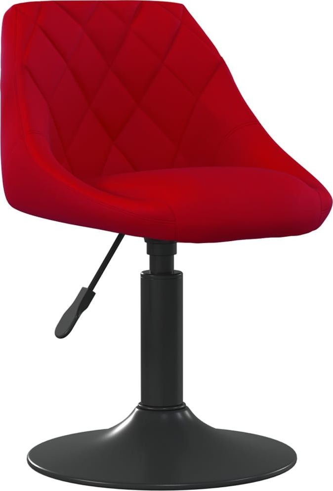 vidaXL Krzesło stołowe winna czerwień aksamitne 3088819