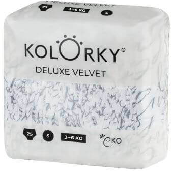 KOLORKY S, 3-6 kg Deluxe Velvet 25szt.