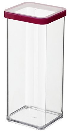 Rotho Premium Loft pojemnik do przechowywania żywności, nieprzepuszczający zapachów, nie zawiera BPA, utrzymuje świeżość, 1,5 l kwadratowy 1160500096