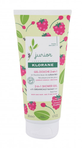 Klorane Junior Raspberry 2-in-1 żel pod prysznic 200 ml dla dzieci