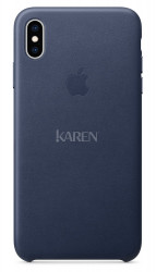 Apple iPhone XS Max Leather Case nocny błękit (MU682WB/A)