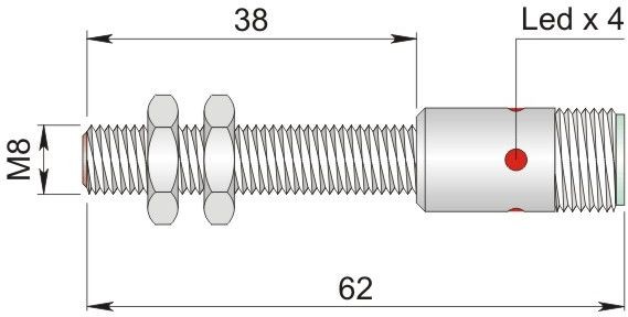 ORNO indukcyjny 8 mm SI8-C1 PNP NO H I08000025