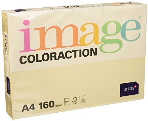 Antalis Coloraction  838A 160S 50 papier do kopiowania, format A4, 160 g/m, kolor kremowy (dune  creme) 838A 160S 50