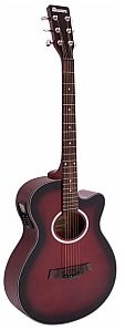 Dimavery Gitara westernowa AW-400, redburst 26235088