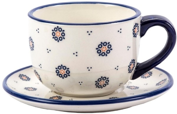 Tadar Filiżanka Ceramiczna do Kawy ze Spodkiem 320ml Folklor