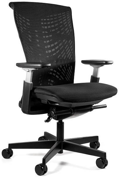 Unique Meble Fotel ergonomiczny obrotowy biurowy czarna siatka REYA