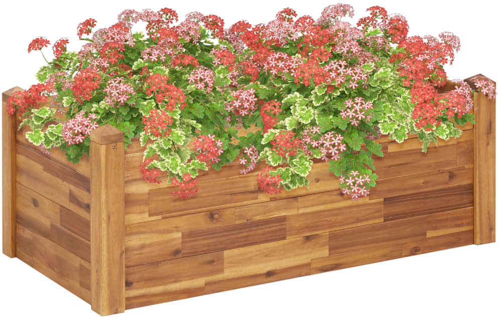vidaXL Donica ogrodowa, 110x60x44 cm, lite drewno akacjowe