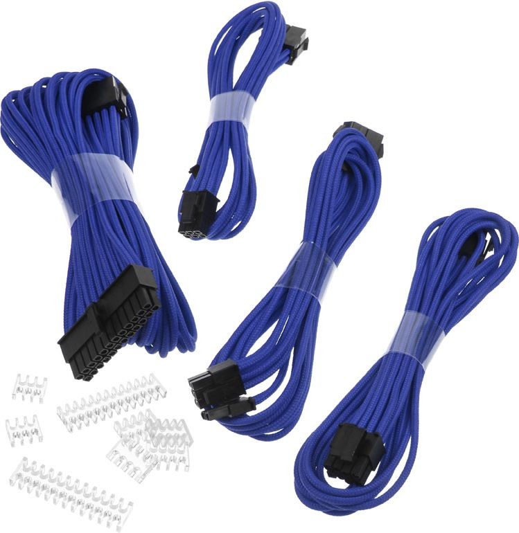 Phanteks Zestaw kabli zasilających 24-pin/4+4-pin/2x 6+2-pin5 m niebieski PH-CB- (PH-CB-CMBO_BL)