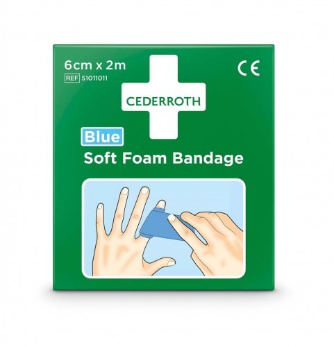 Cederroth Bandaż z pianki Soft Foam Bandage Blue 6 szt x 2m