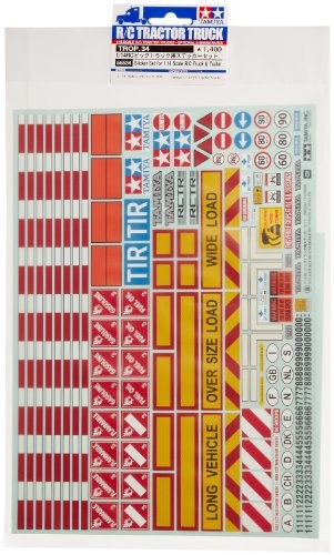 TAMIYA Dekoracja na 1: 14 ostrzeżenie dla samochodach/półprzyczepą 56534