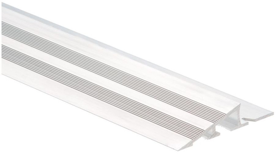 Cezar STANDERS Profil najazdowy skośny riflowany 44 X 13 mm / 2.5m Srebrny