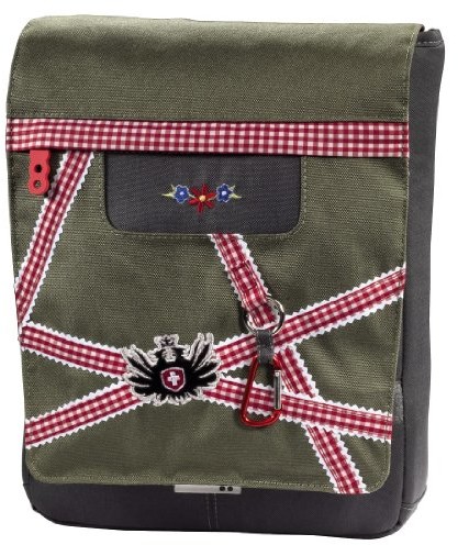 Hama Resi Messenger pionowa torba na netbooka do 26 cm (10,2 cala) zielona/szara 4047443076694