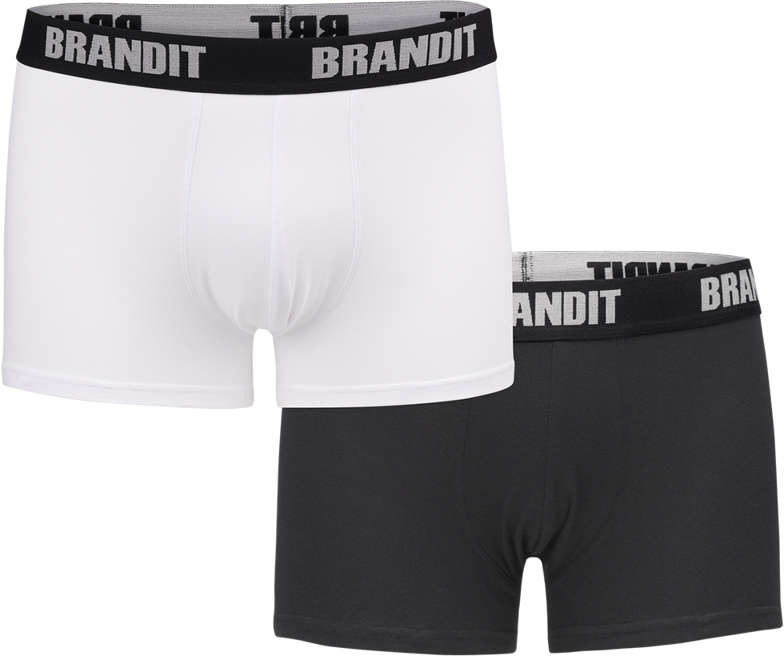 Brandit Bokserki Logo 2 Szt. Białe Czarne 4501.188/M