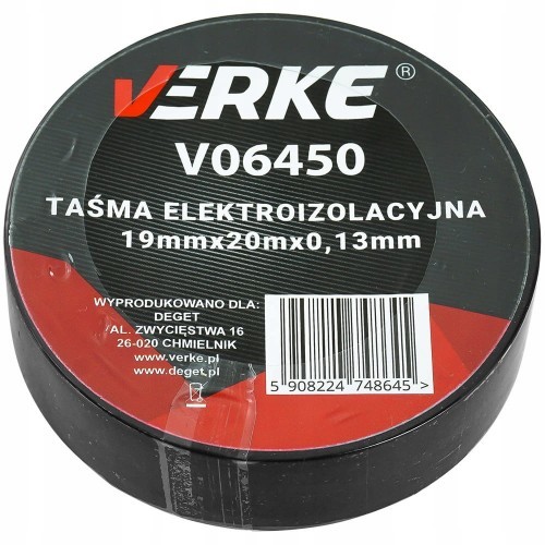 VERKE MOCNA TAŚMA IZOLACYJNA WODOODPORNA PCV IZOLACJA V06450