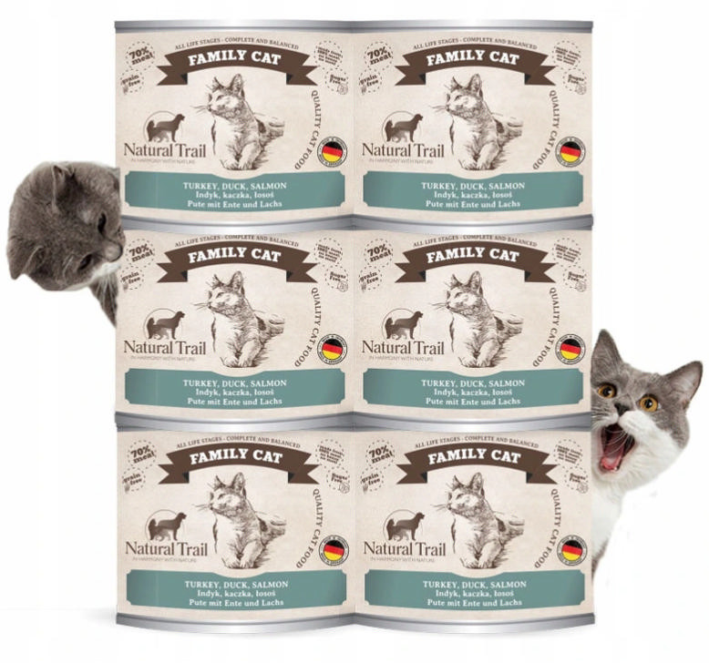 Natural Trail Natural Trail Family z Indykiem Kaczką i Łososiem Bezzbożowa 200 g Z004689