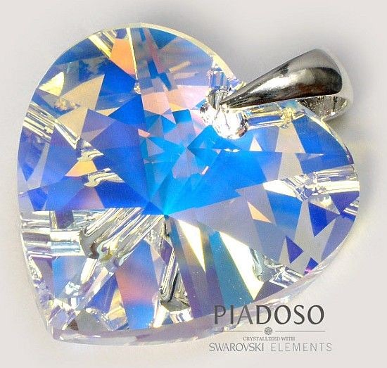 Swarovski Arande PROMOCJA SREBRO WISIOREK duży kryształ 2091289645