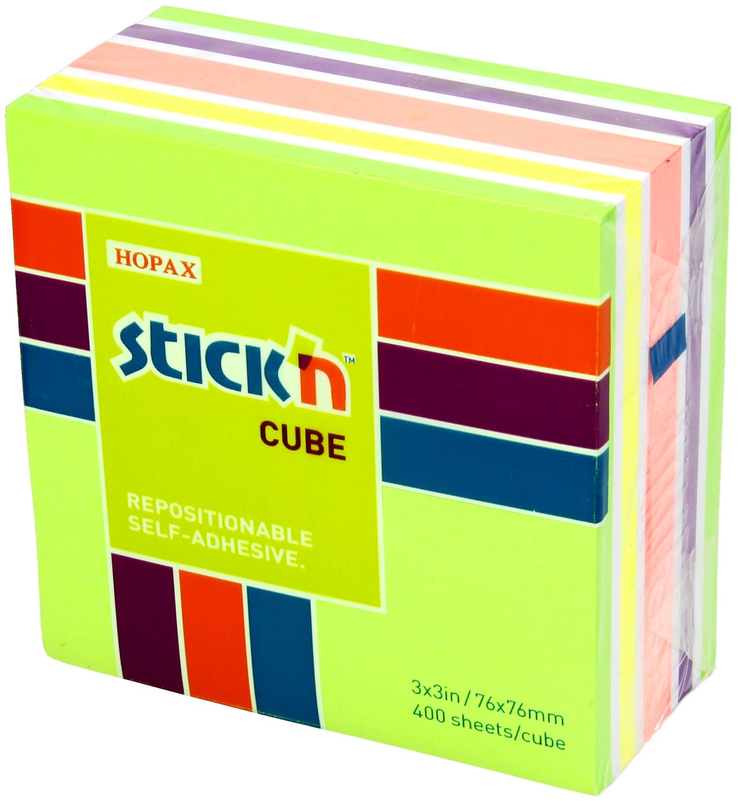 StickN HOPAX Karteczki samoprzylepne 76x76/400 pastel neon 21537