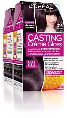 Loreal L 'oréal Paris kremowy Gloss Farba do włosów, bez amoniaku, 2 sztuka 990339016
