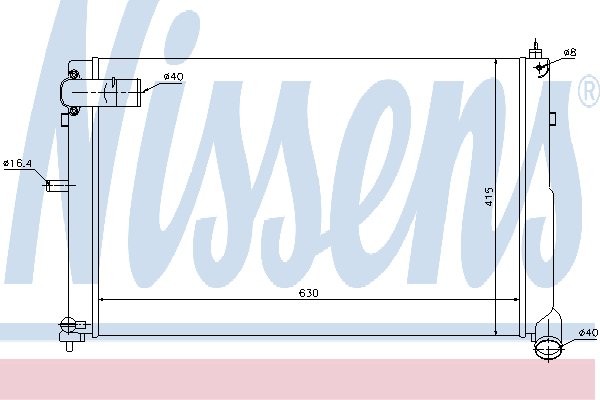 NISSENS Chłodnica, układ chłodzenia silnika NISSENS 61308 61308